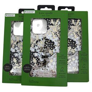 3 NEW Kate Spade Protective Case iPhone 15 Pro Max MagSafe - Floral Rhinestones